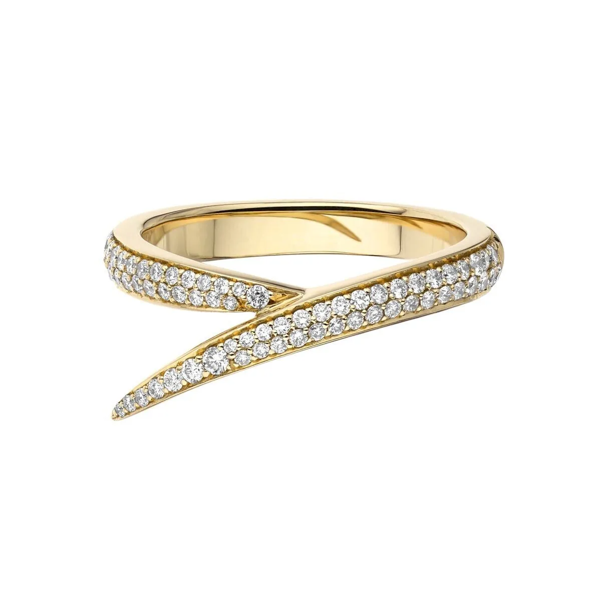 Shaun Leane Interlocking 18ct Yellow Gold Diamond Single Ring D