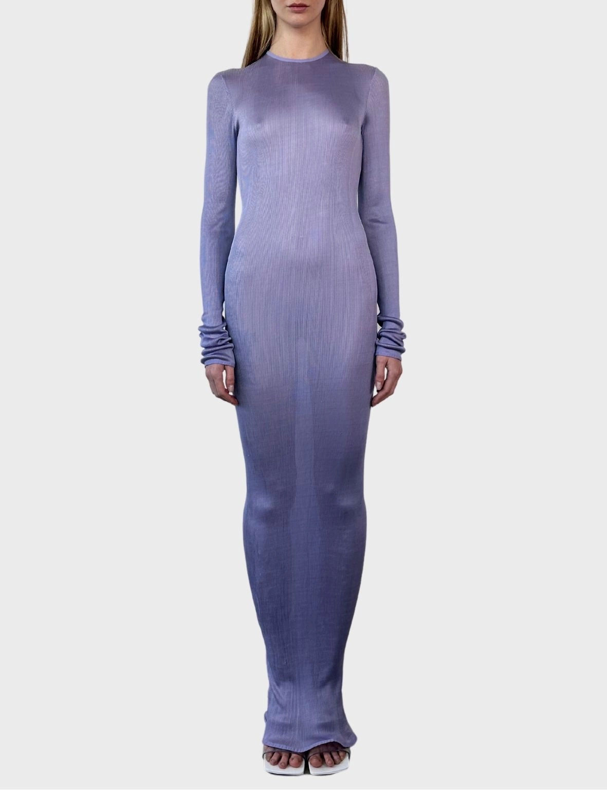 new collection dress for women new arrival dress Abito Lungo In Maglia Lilla new movie releases