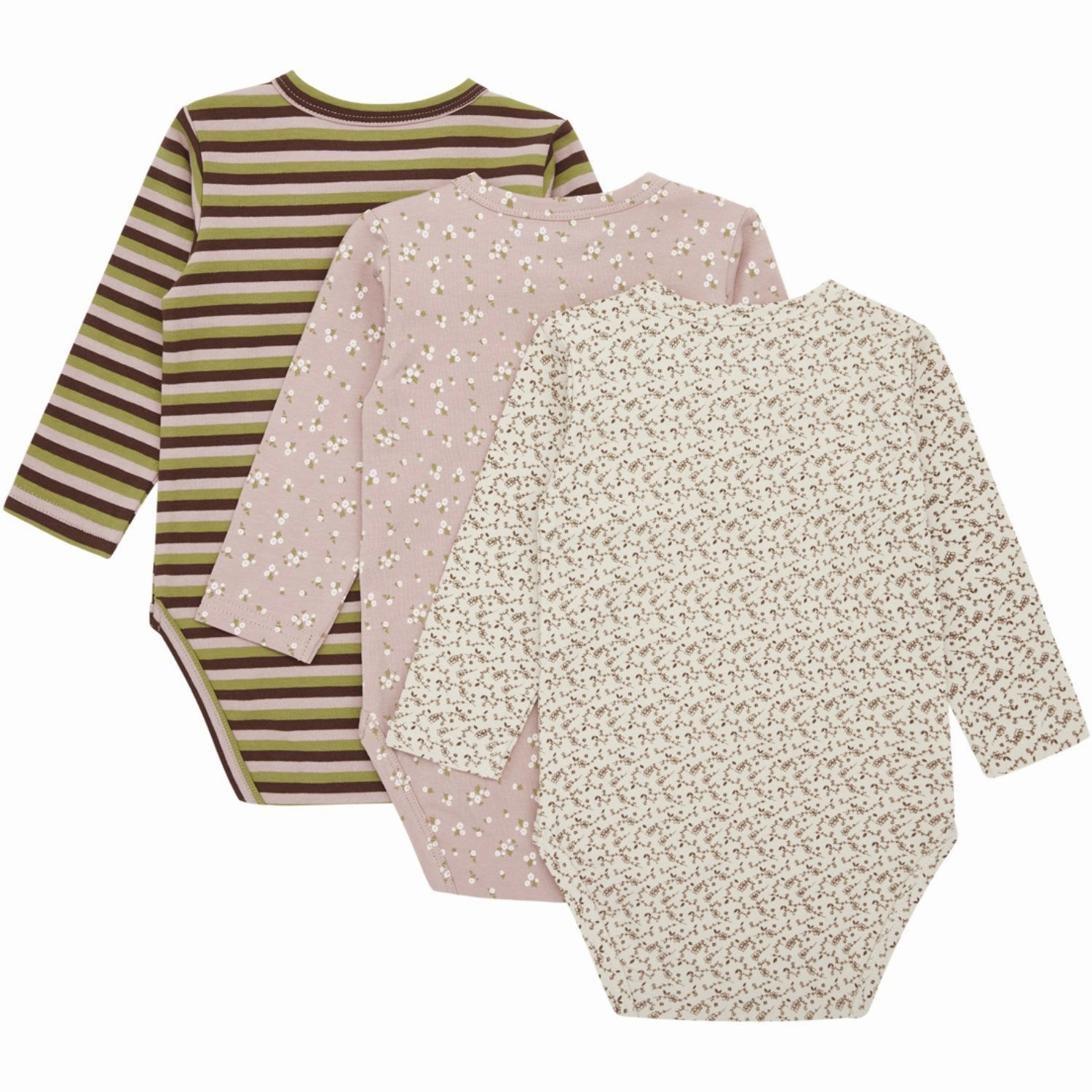 Signature Hust & Claire Dusty Rose Baby Blue Bodysuit 3-Pack