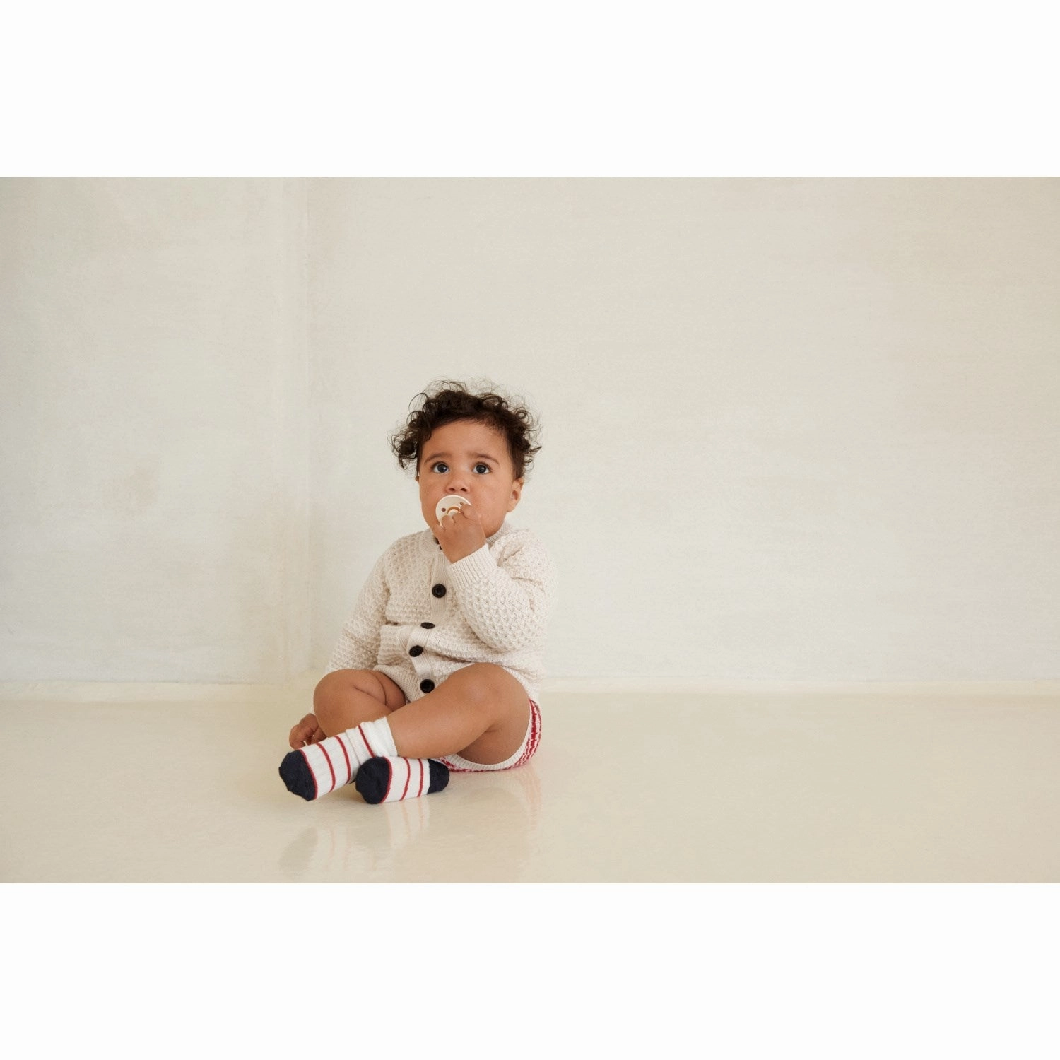 Silk FUB Ecru Baby Structure Cardigan