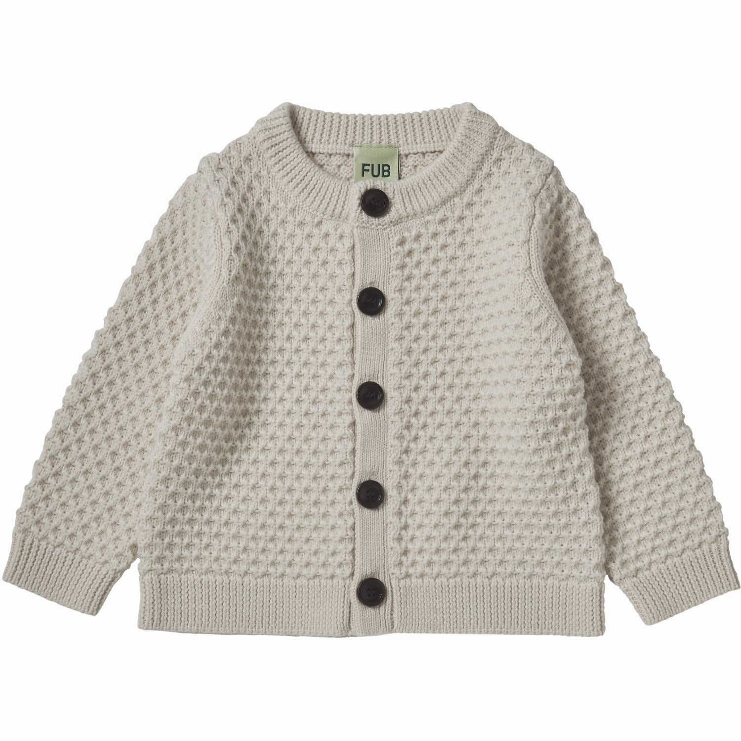 Silk FUB Ecru Baby Structure Cardigan Comfortable