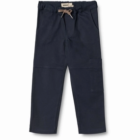 Silk Wheat Navy Trousers Nicolai High-quality