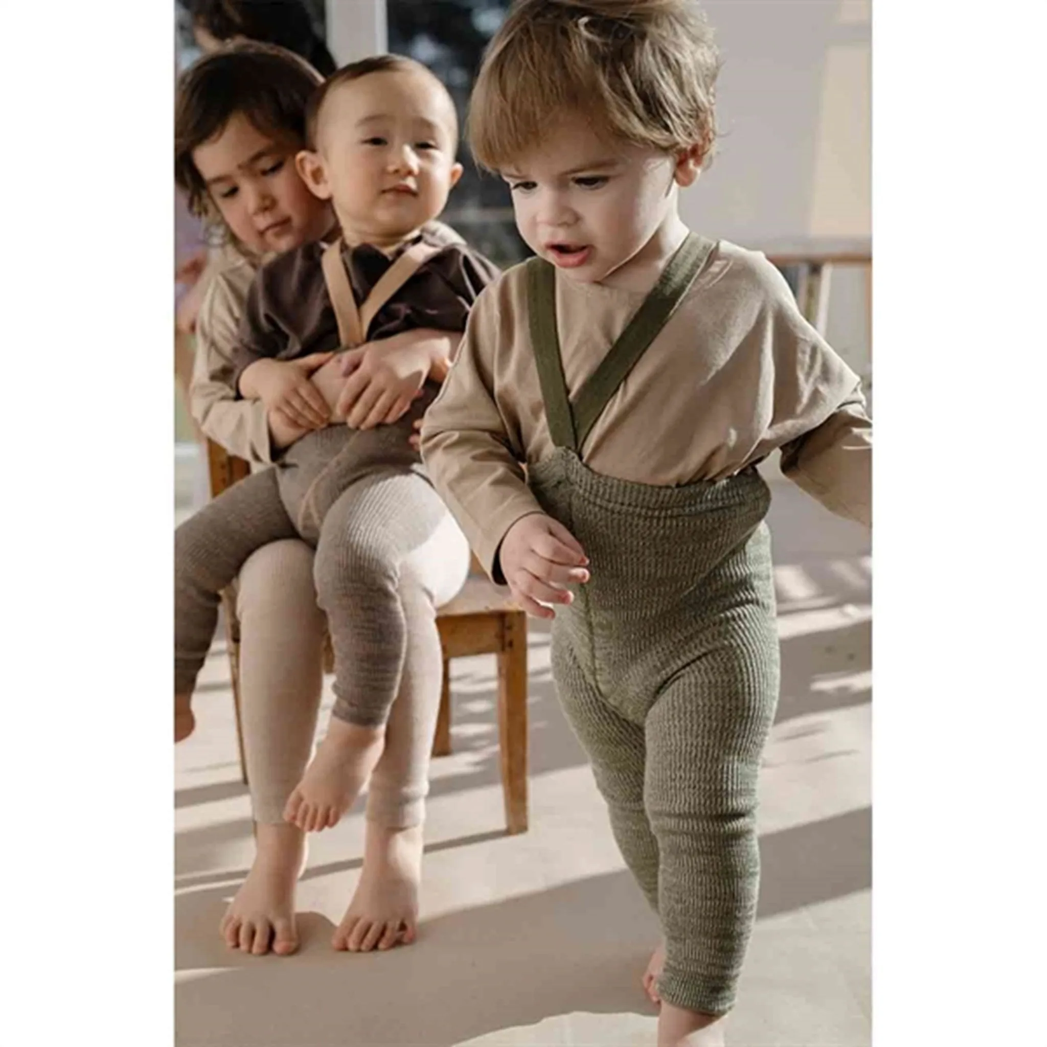 Silly Silas Footless Tights Olive Comfortable
