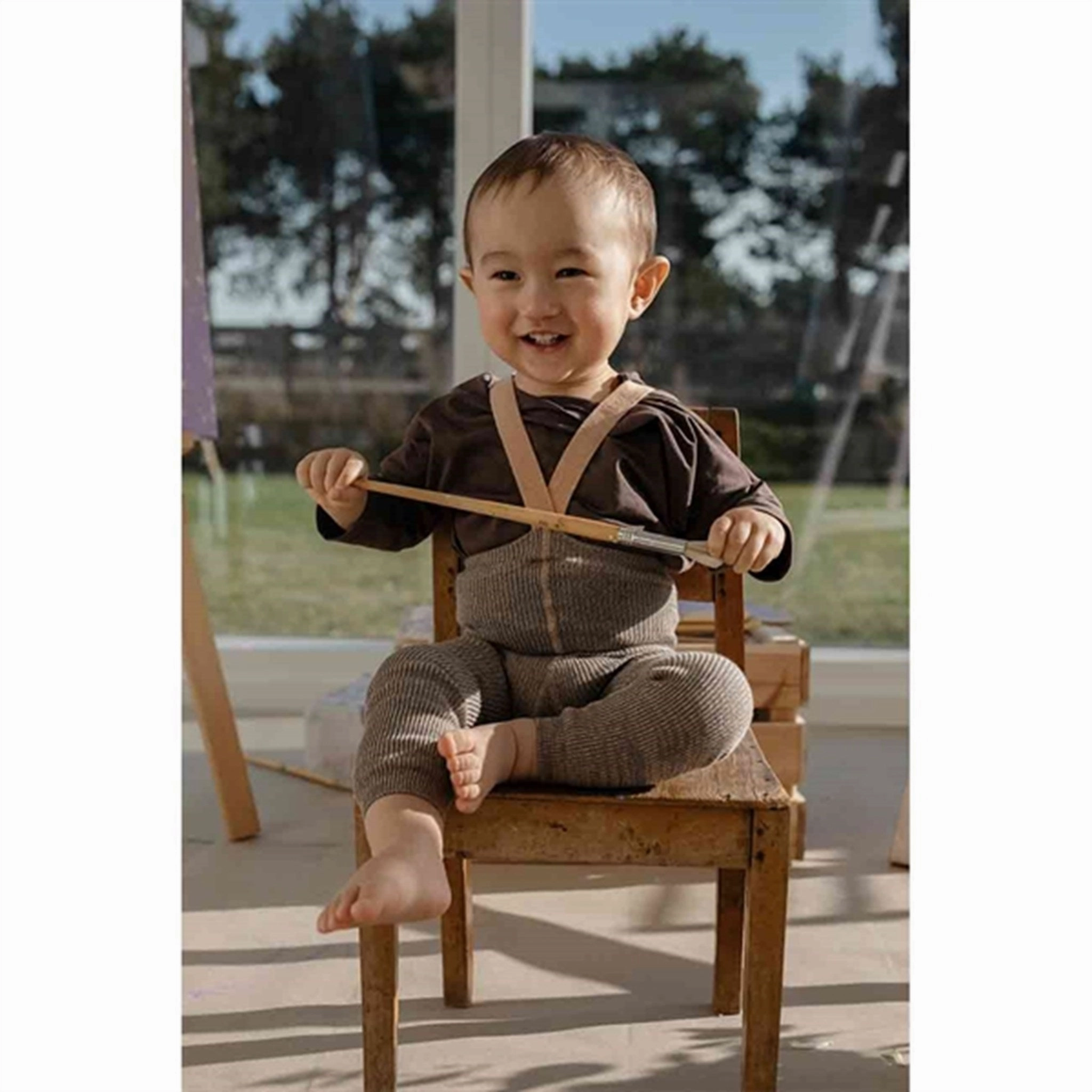 Silly Silas Footless Tights Charcoaly Brown Timeless