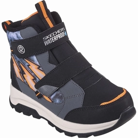 Skechers Boys Storm Blazer Waterproof Boots Charcoal Black Renowned Gem