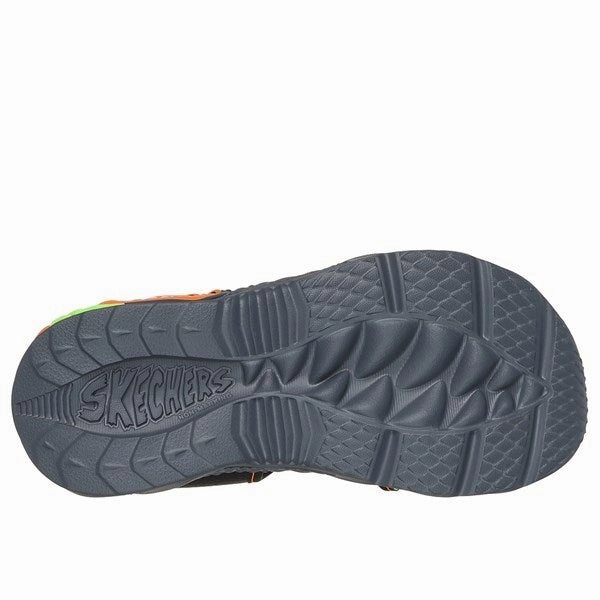 Skechers Creature Splash River Sandal Black Orange Slip-on