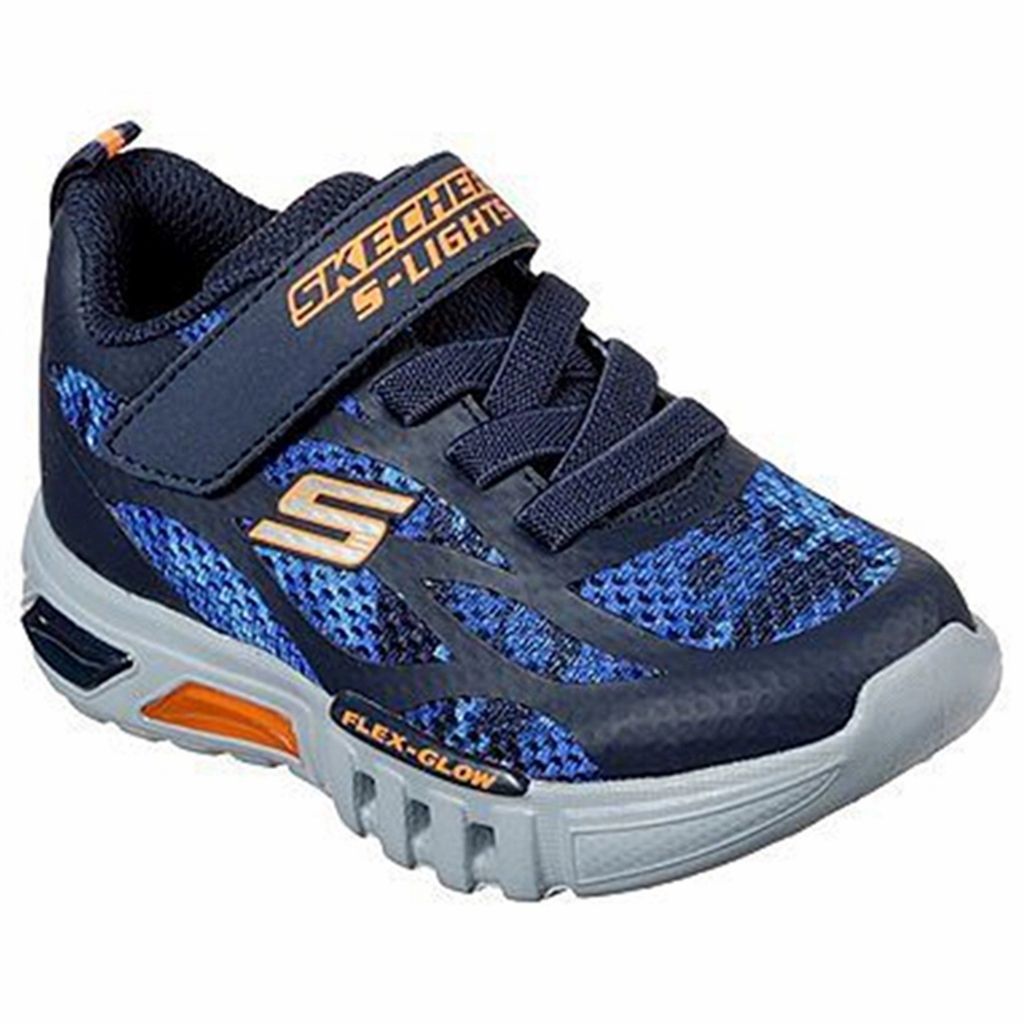 Signature Skechers Flex-Glow Sneakers Rondler Navy Orange Authentic