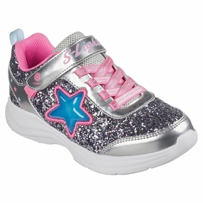 Skechers Glimmer Knicks Sneakers Starlet Shine Silver Pink Worldwide Trailblazer