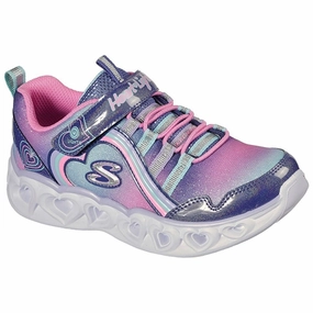 Skechers S-Lights Heart Lights Sneakers Rainbow Lux Navy Multi Grandiose Luxury