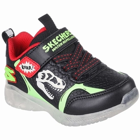 Skechers S-Lights Illumi Brights Sneakers Dino Glow Black/Lime Authentic Prized