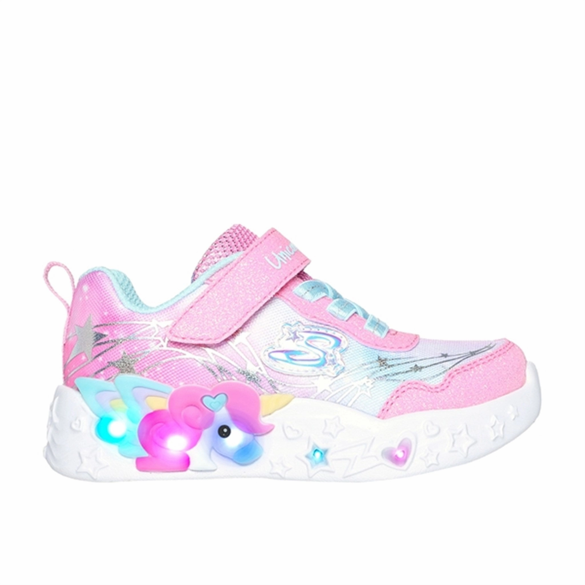 Skechers Unicorn Dreams Ombre Print & Star Shoe Pink Turquoise Unisex shoes