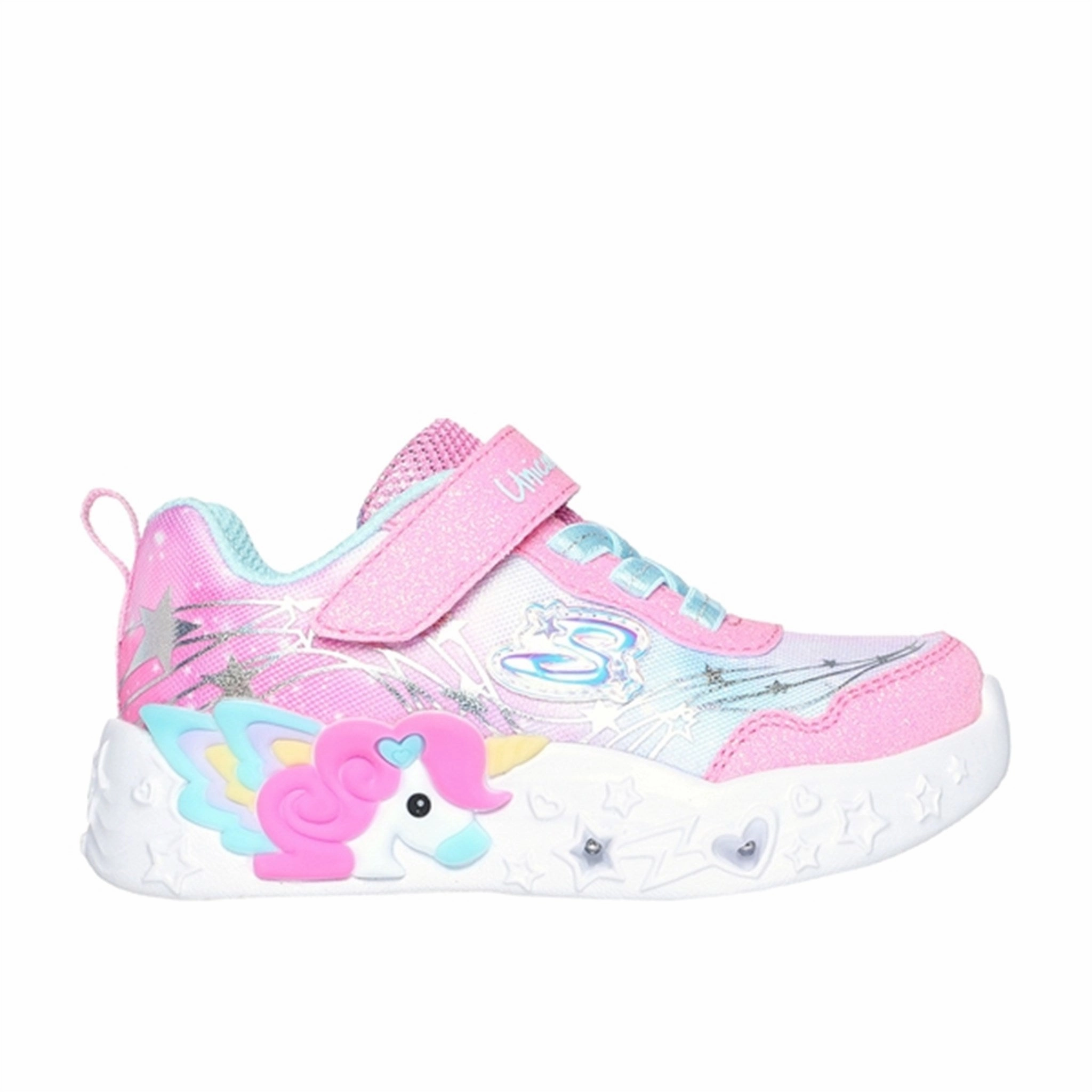 Skechers Unicorn Dreams Ombre Print & Star Shoe Pink Turquoise Unisex shoes