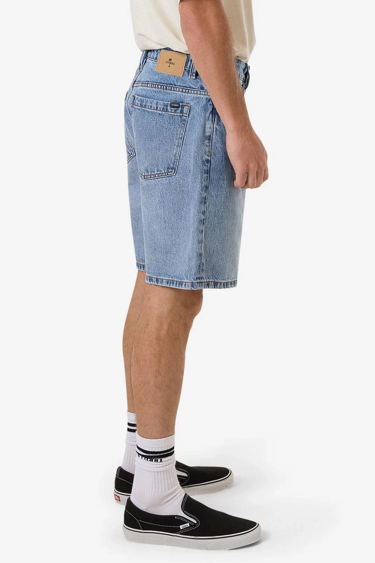 Slacker Denim Short Tempest Blue sale heels