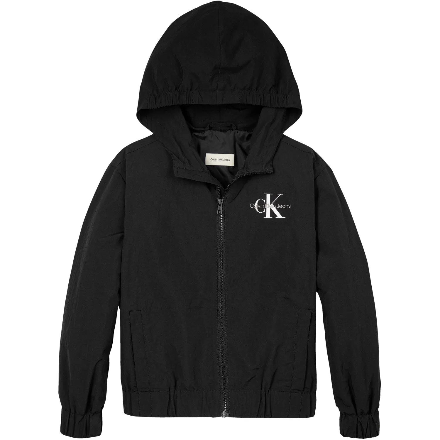 Calvin Klein Ck Black Essential Monologo Windbreaker Jacket Sublime Craftsmanship