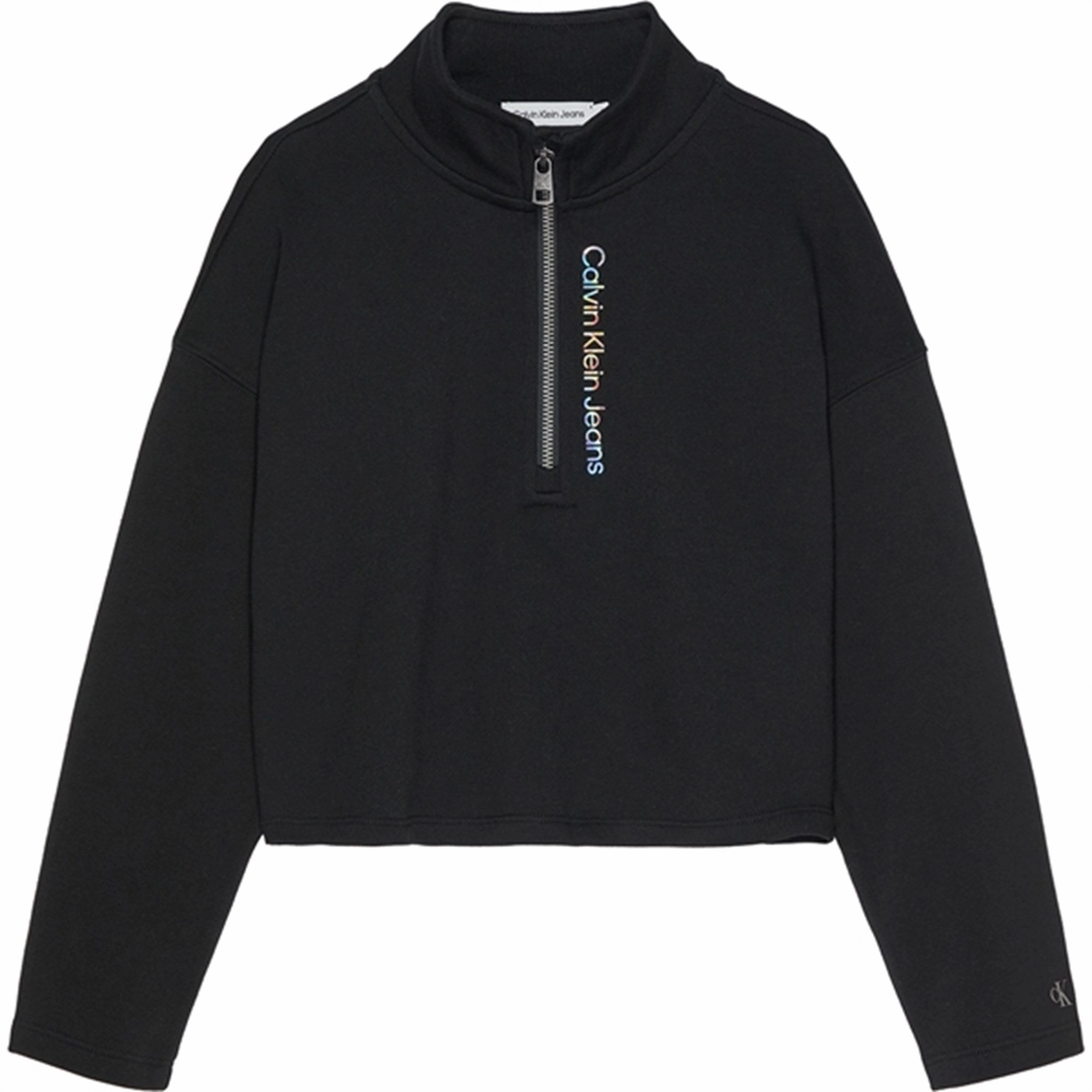 Calvin Klein Logo Zip Up Sweatshirt Black Artistic Pioneer