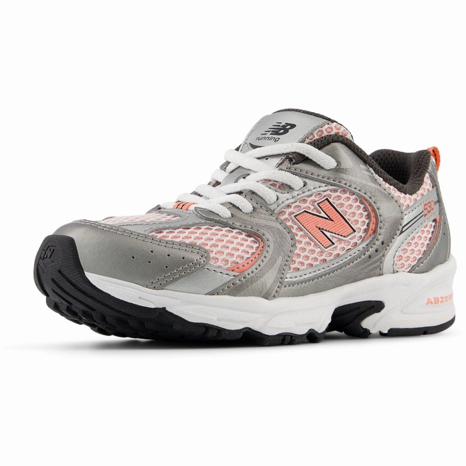 Slippers New Balance Dark Silver Metallic New Balance 530 Kids Bungee Lace