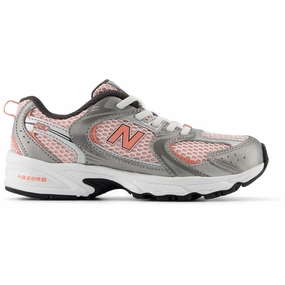 Slippers New Balance Dark Silver Metallic New Balance 530 Kids Bungee Lace Walking shoes