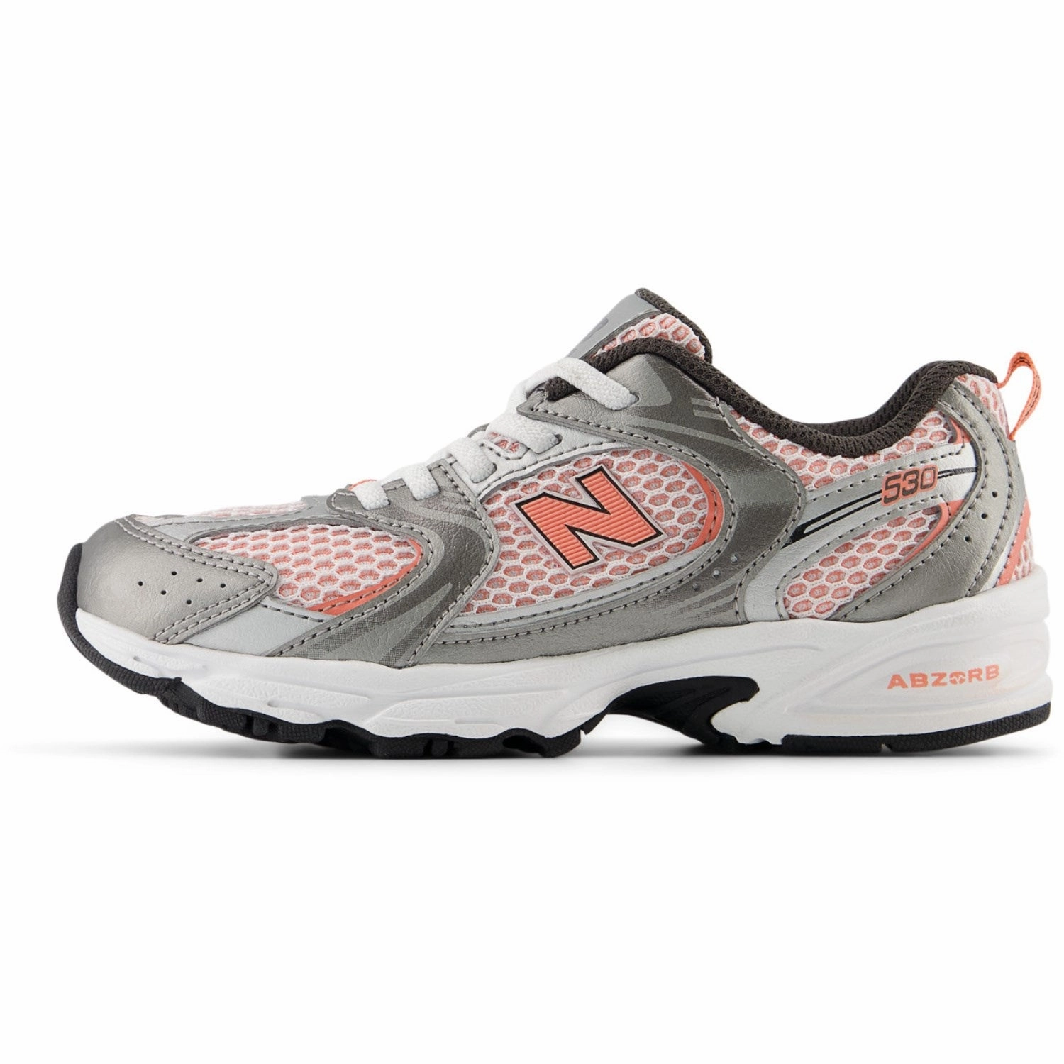 Slippers New Balance Dark Silver Metallic New Balance 530 Kids Bungee Lace