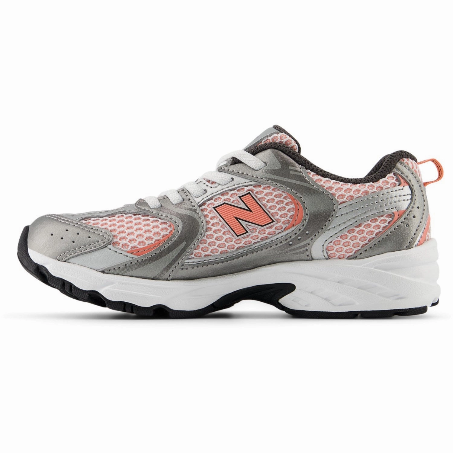Slippers New Balance Dark Silver Metallic New Balance 530 Kids Bungee Lace