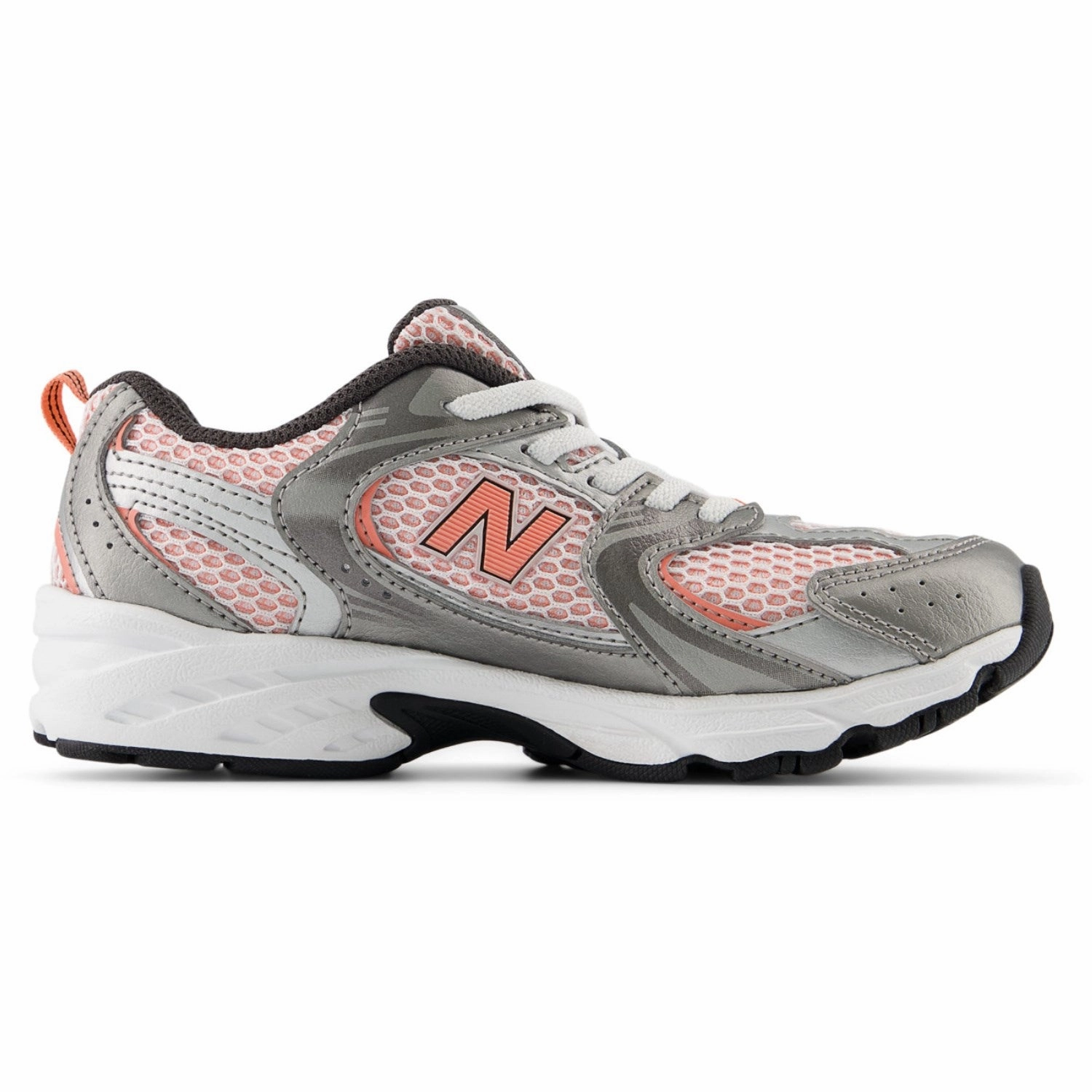 Slippers New Balance Dark Silver Metallic New Balance 530 Kids Bungee Lace