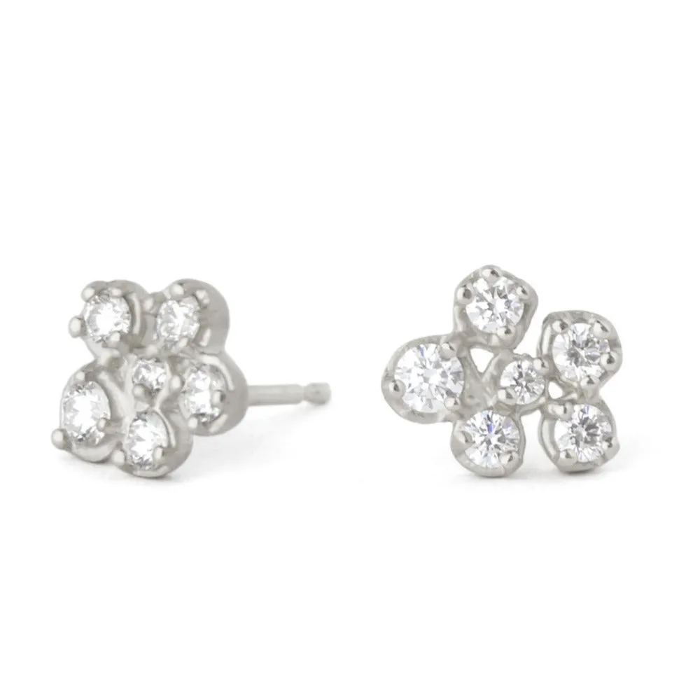 Small Flower Cluster Stud Earrings