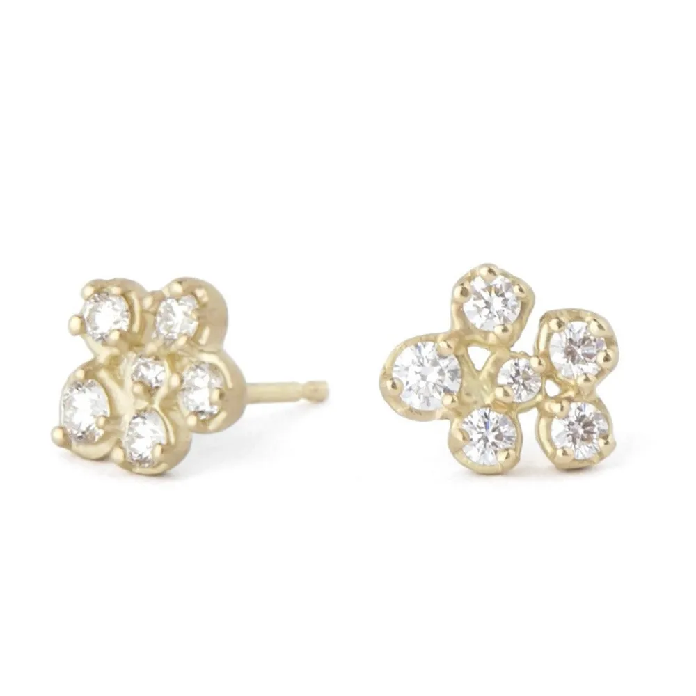 Small Flower Cluster Stud Earrings