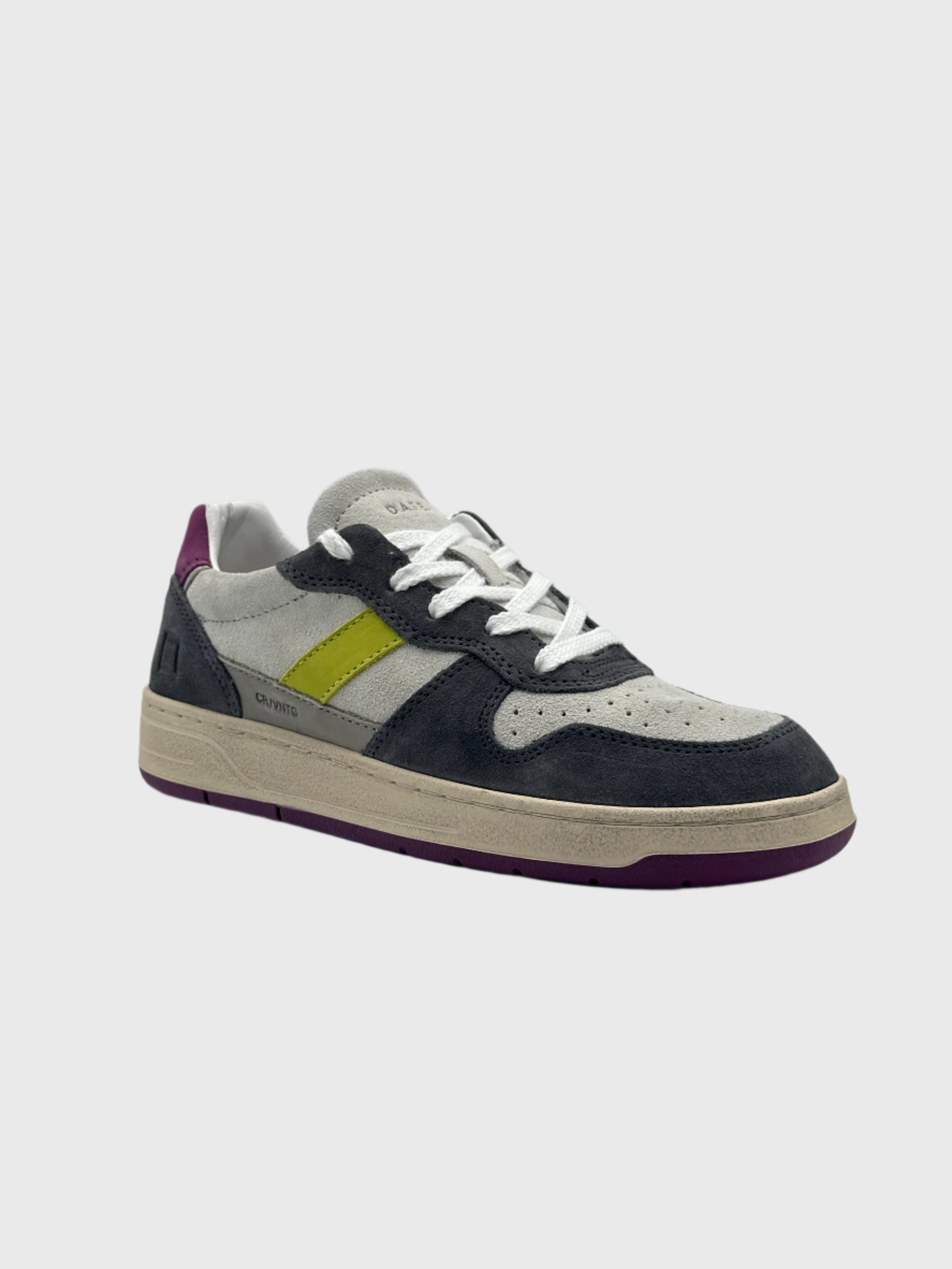 Sneakers Court 2.0 Vintage Calf White-Purple In Pelle E Suede new collection made in italy woolworths new arrivals