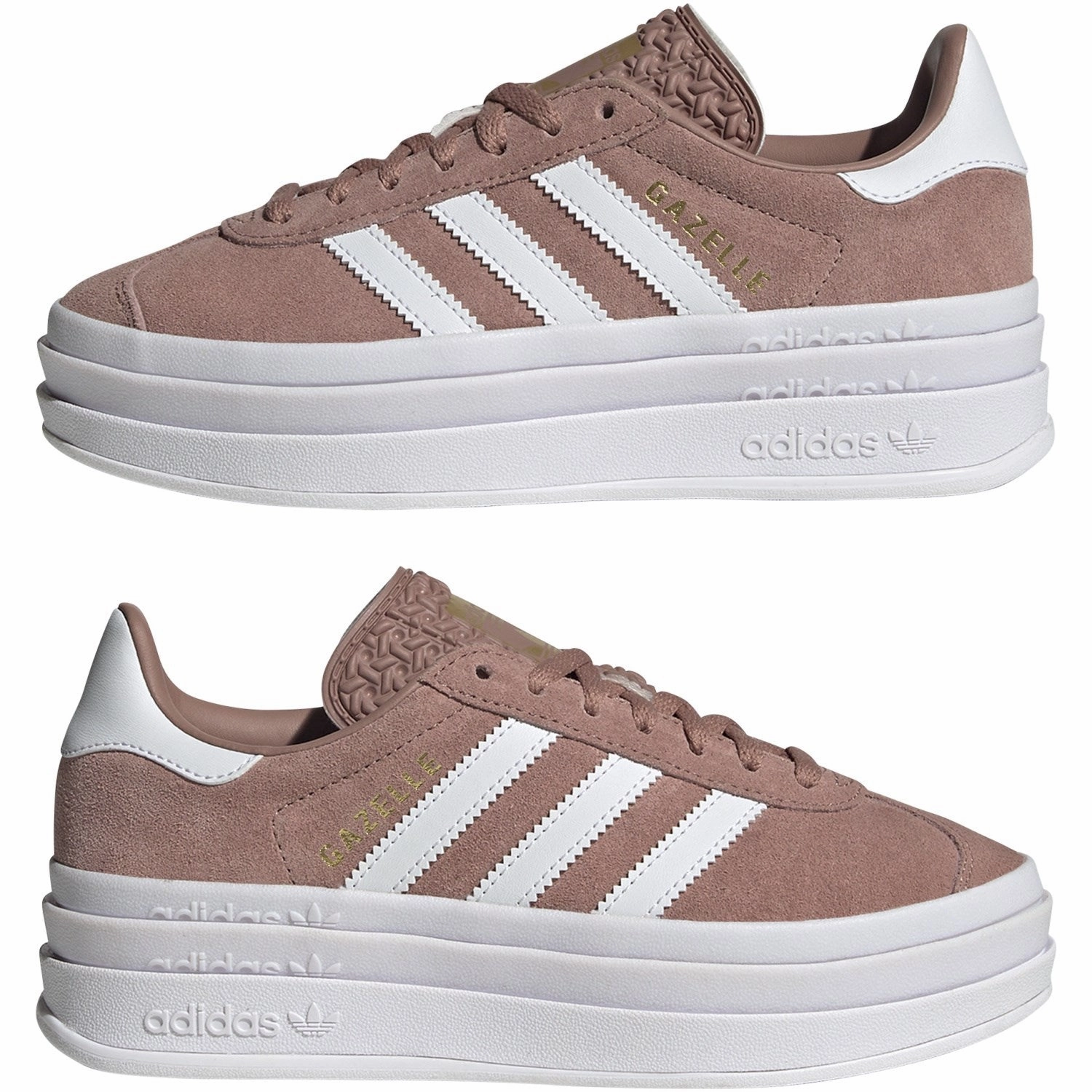 Soccer cleats adidas Originals Warm Clay/Ftwr White/Gold Met. Gazelle Bold J Sneakers