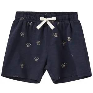 Sofie Schnoor Dark Blue Shorts Woven Applique