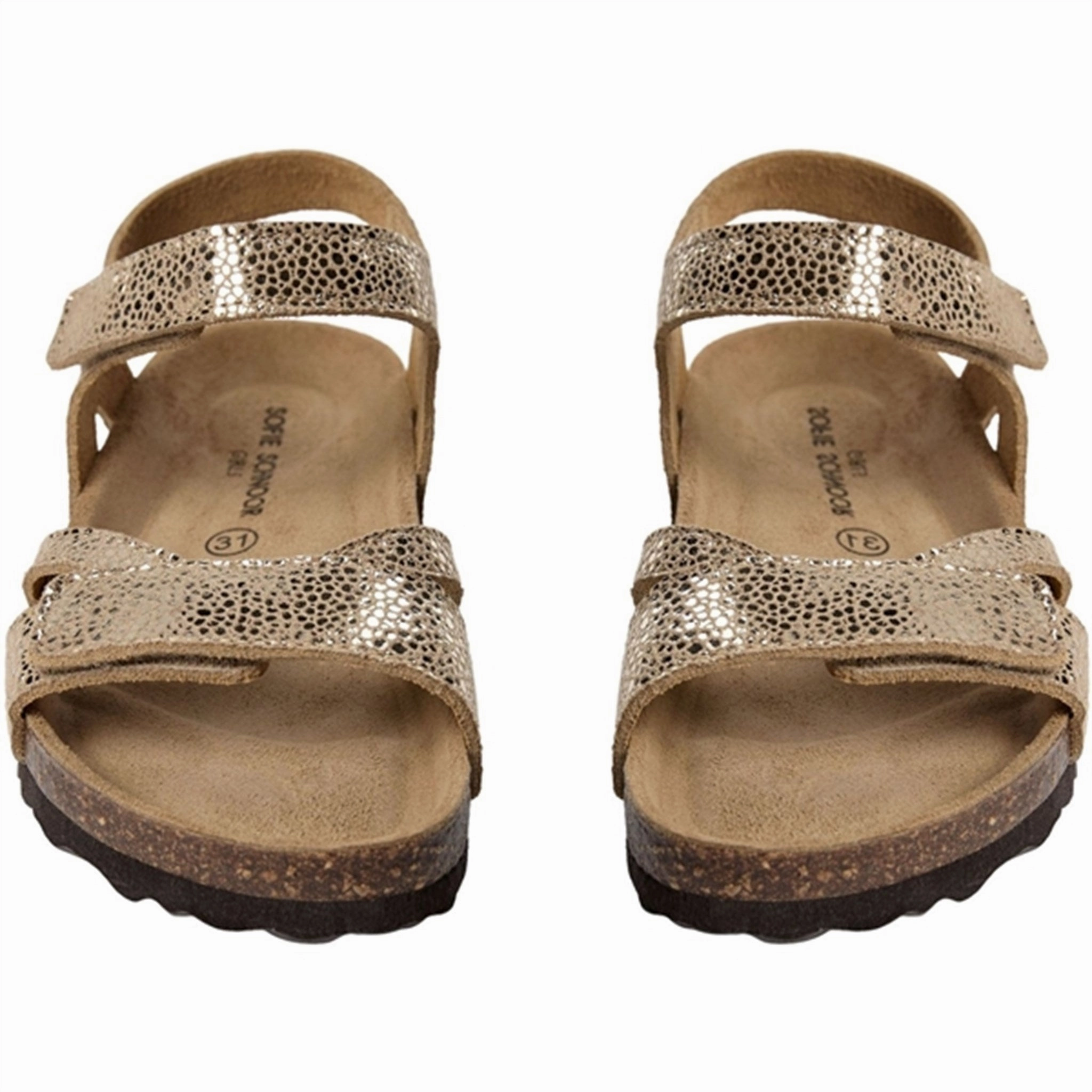 Sofie Schnoor Beige With Gold Sandals Heels