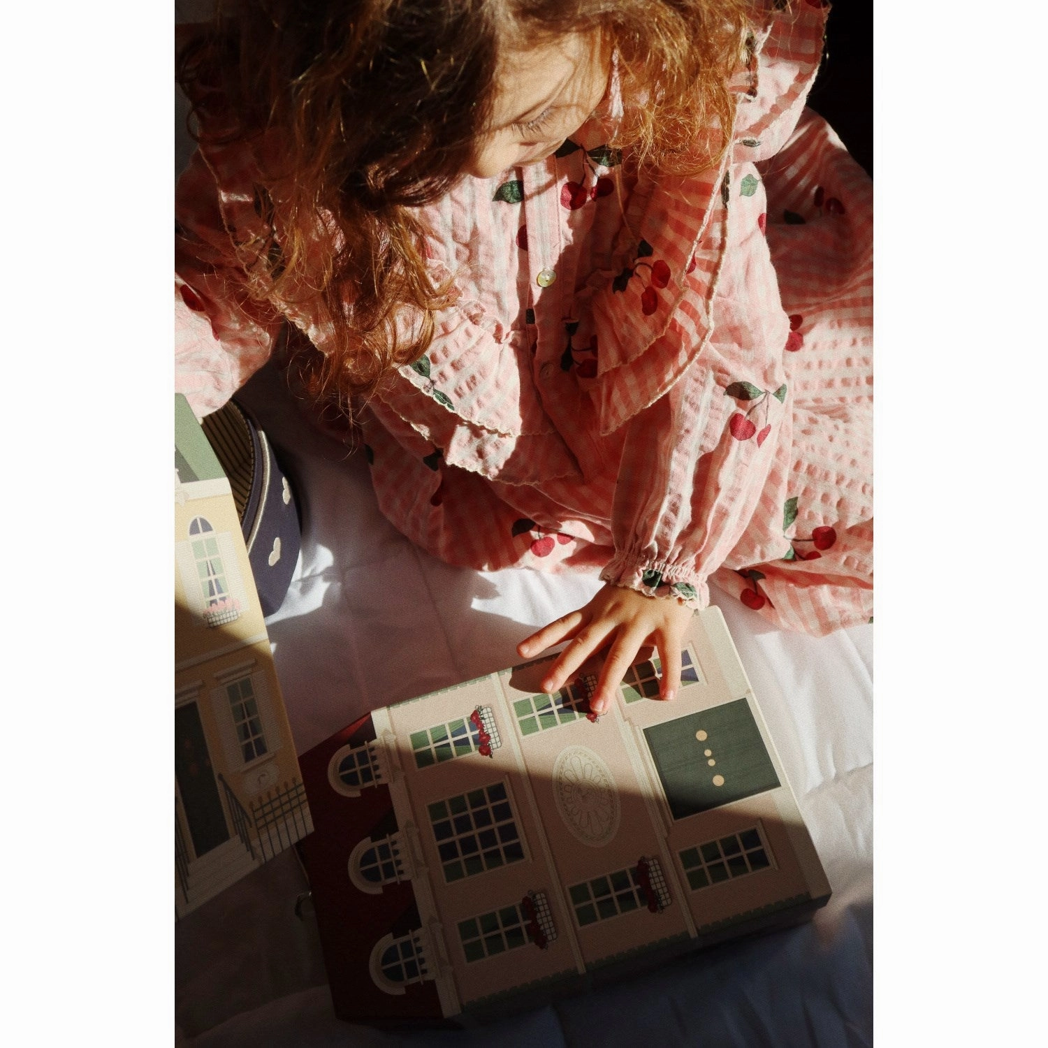 Soft Konges Sljd Cherry Check Kim Frill Dress Gots
