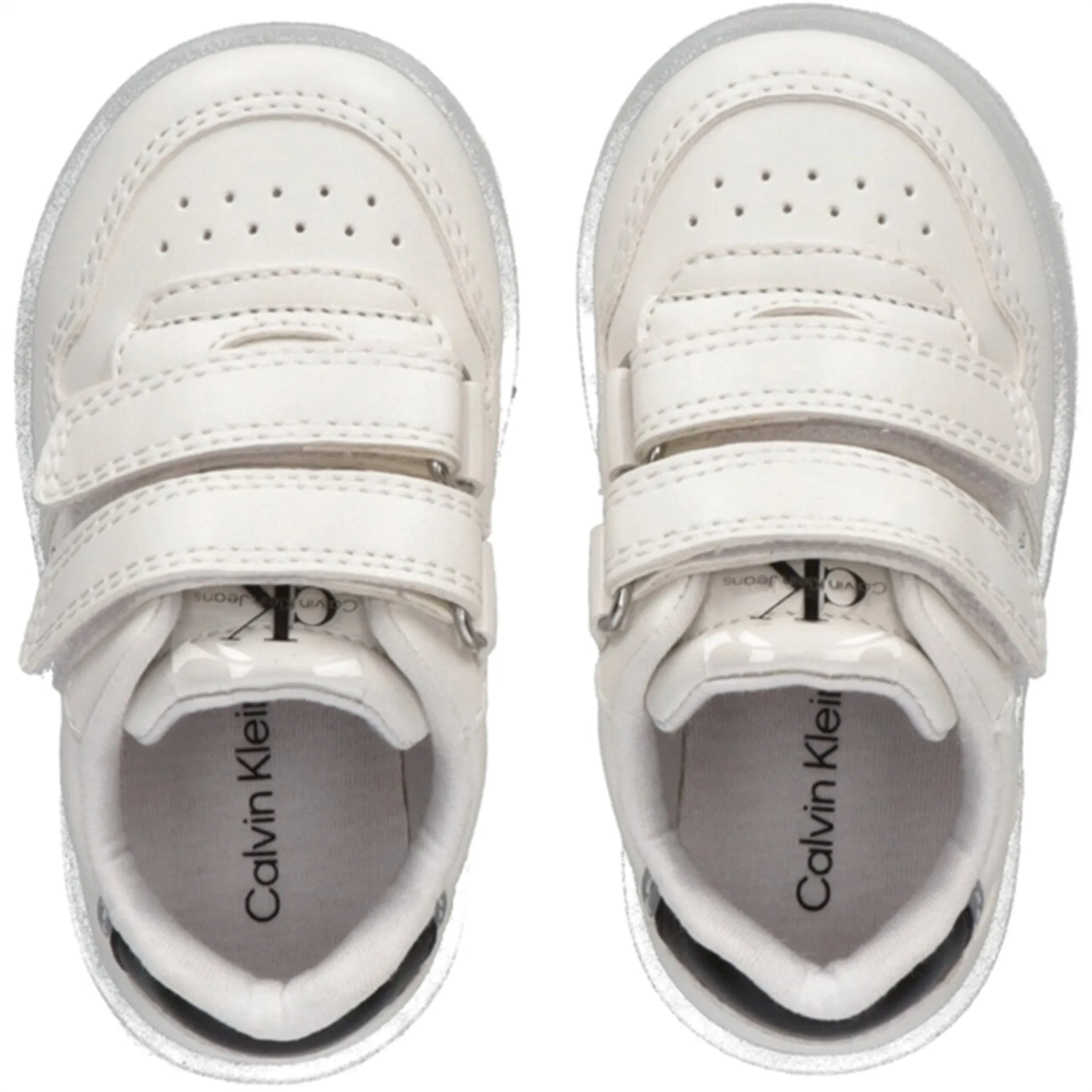 Artisanal Calvin Klein Low Cut Velcro Sneakers White Timeless