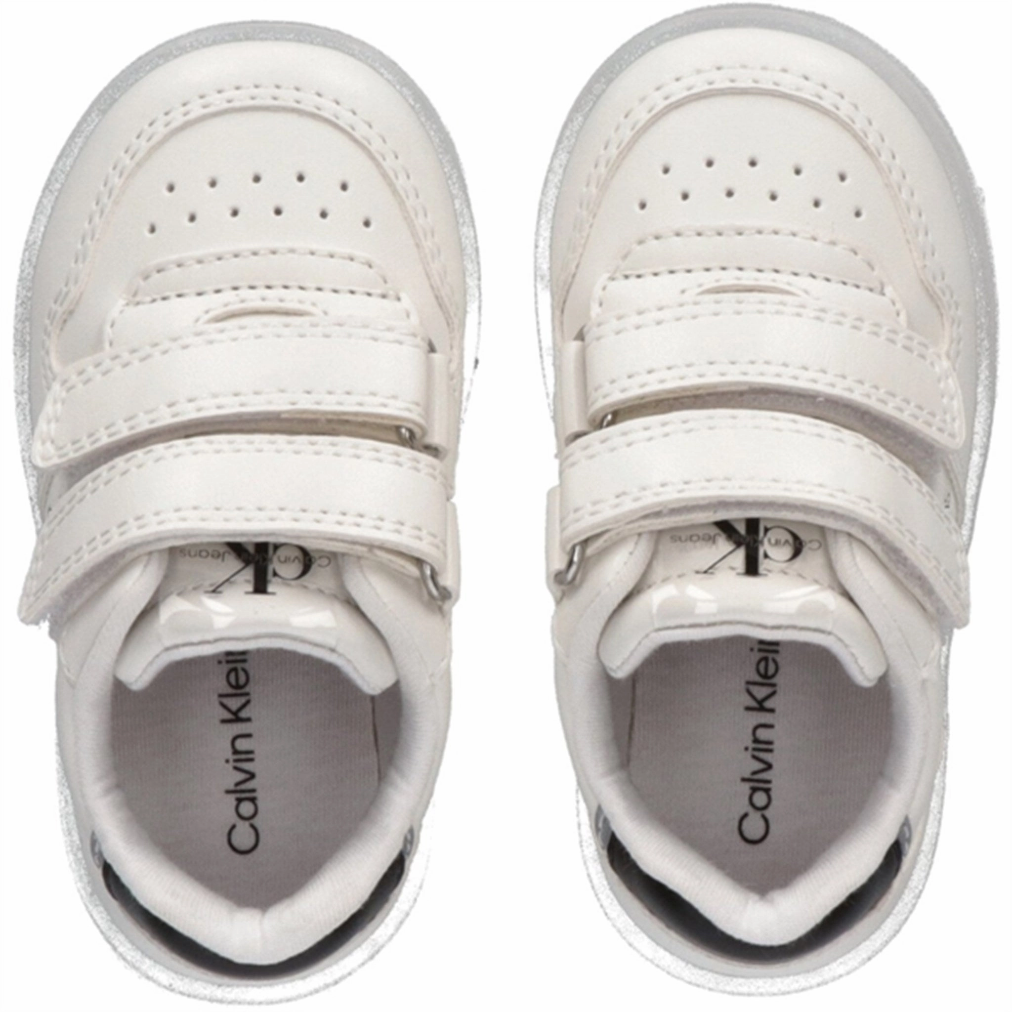 Sophisticated Calvin Klein Low Cut Velcro Sneakers White Sumptuous