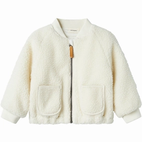 Sophisticated Lil'Atelier Coconut Milk Bee Lajo Bomber Jacket Leather