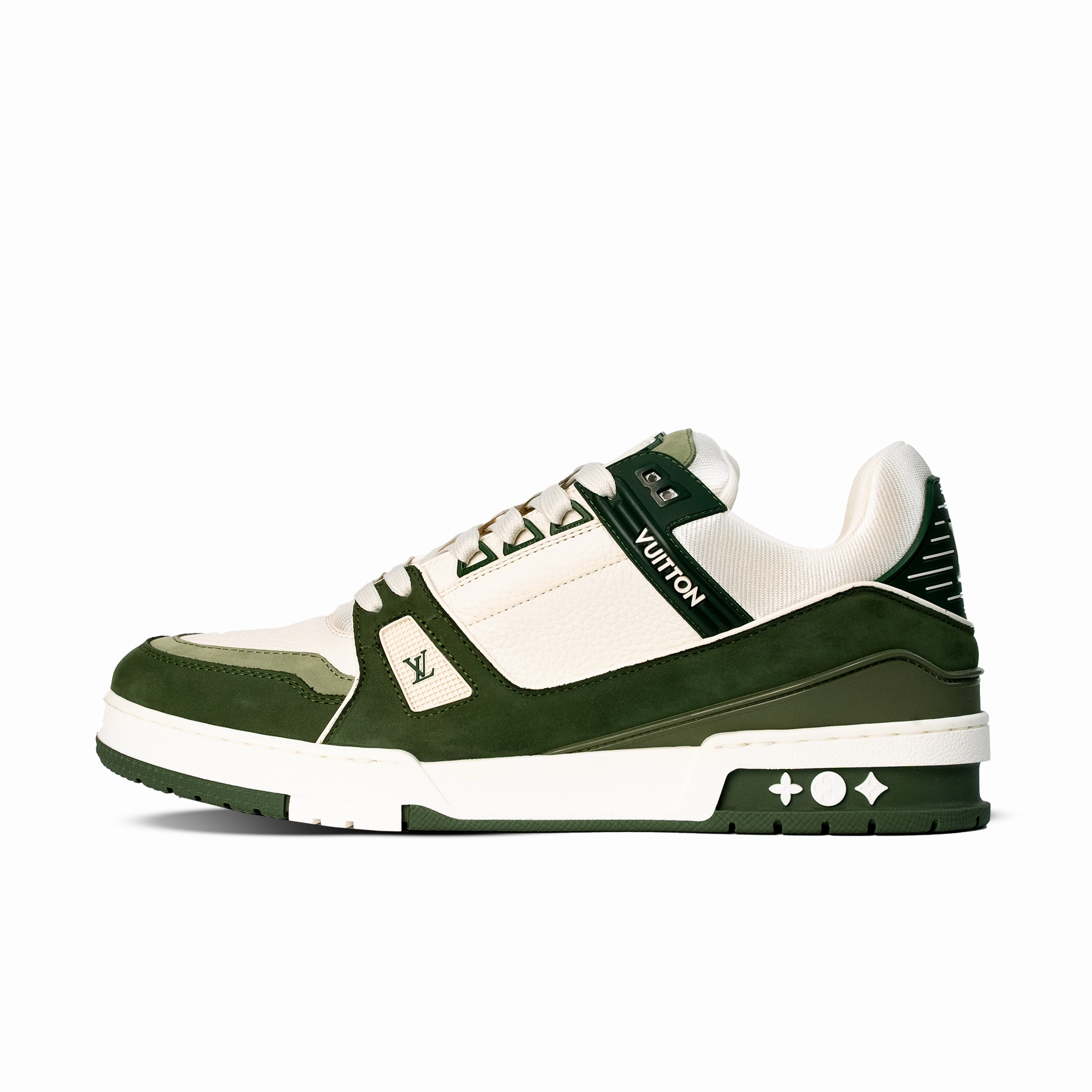 Sophisticated style Louis Vuitton Trainer Sneaker Khaki Premium leather goods