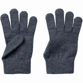 Sought-after Name It Ombre Blue Wholla Wool Gloves Impeccable
