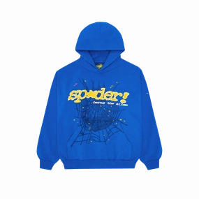 Sp5der Hoodie TC Blue Premium apparel Luxury basics