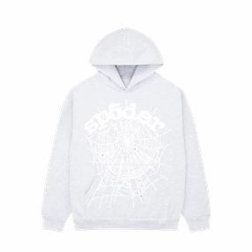 Sp5der OG Web Hoodie Heather Grey Luxury details Luxury essentials