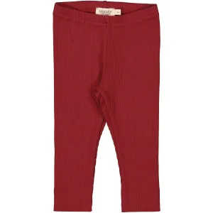 Spandex MarMar Modal Hibiscus Red Leg Leggings Knit