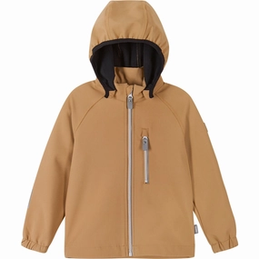 Spandex Reima Peanut Brown Softshell jacket Vantti Peanut Brown Pocket