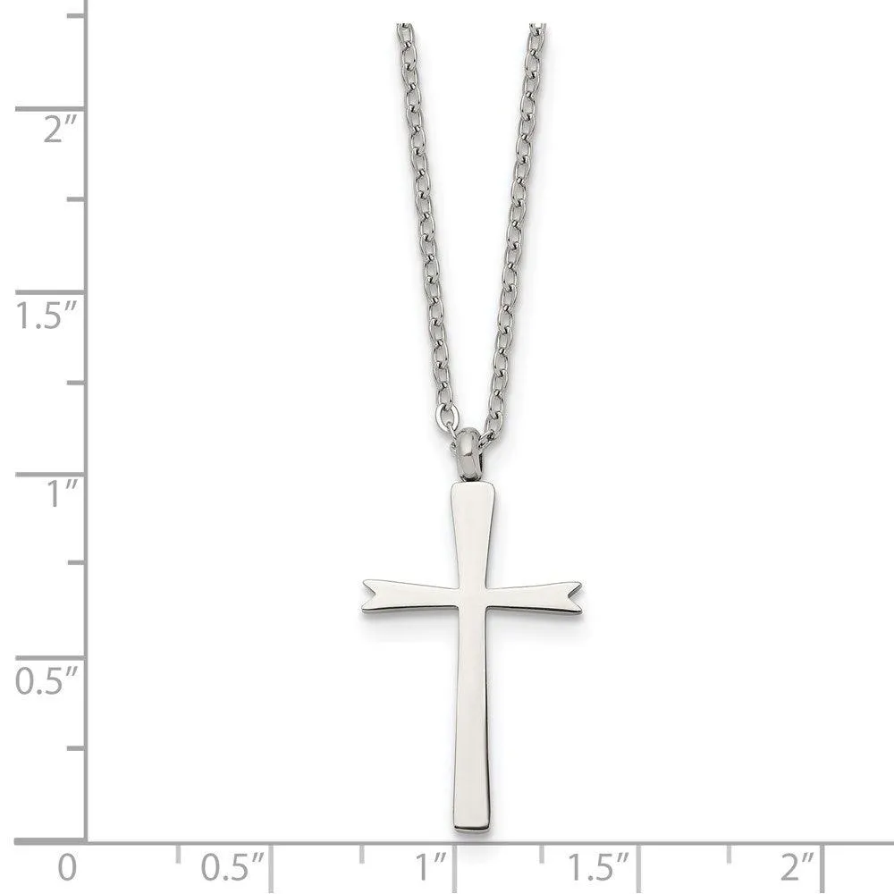 Stainless Steel Polished Cross Necklace