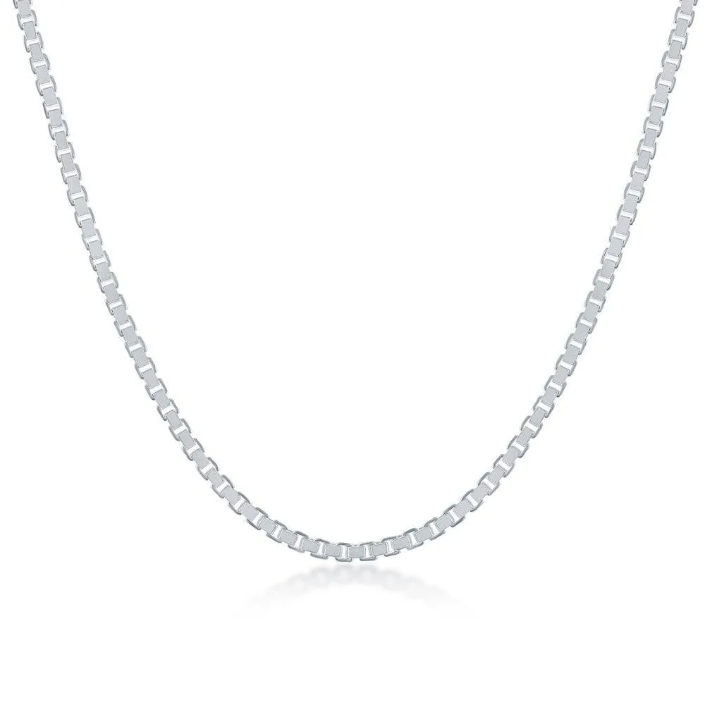 Sterling Silver 1.8mm Box Chain, 20"