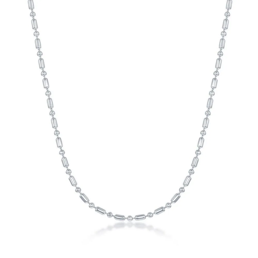 Sterling Silver 1.9mm 1 1 Bead Chain, 7"