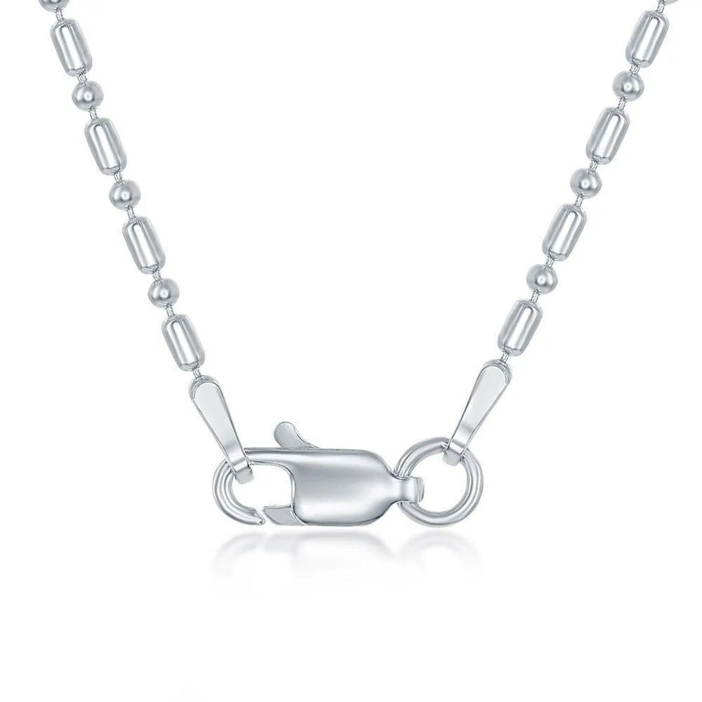 Sterling Silver 1.9mm 1 1 Bead Chain, 7"