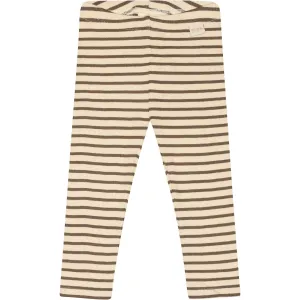 Stitch Petit Piao Chocolate Brown/Dark Off White Leggings Modal Striped Superior