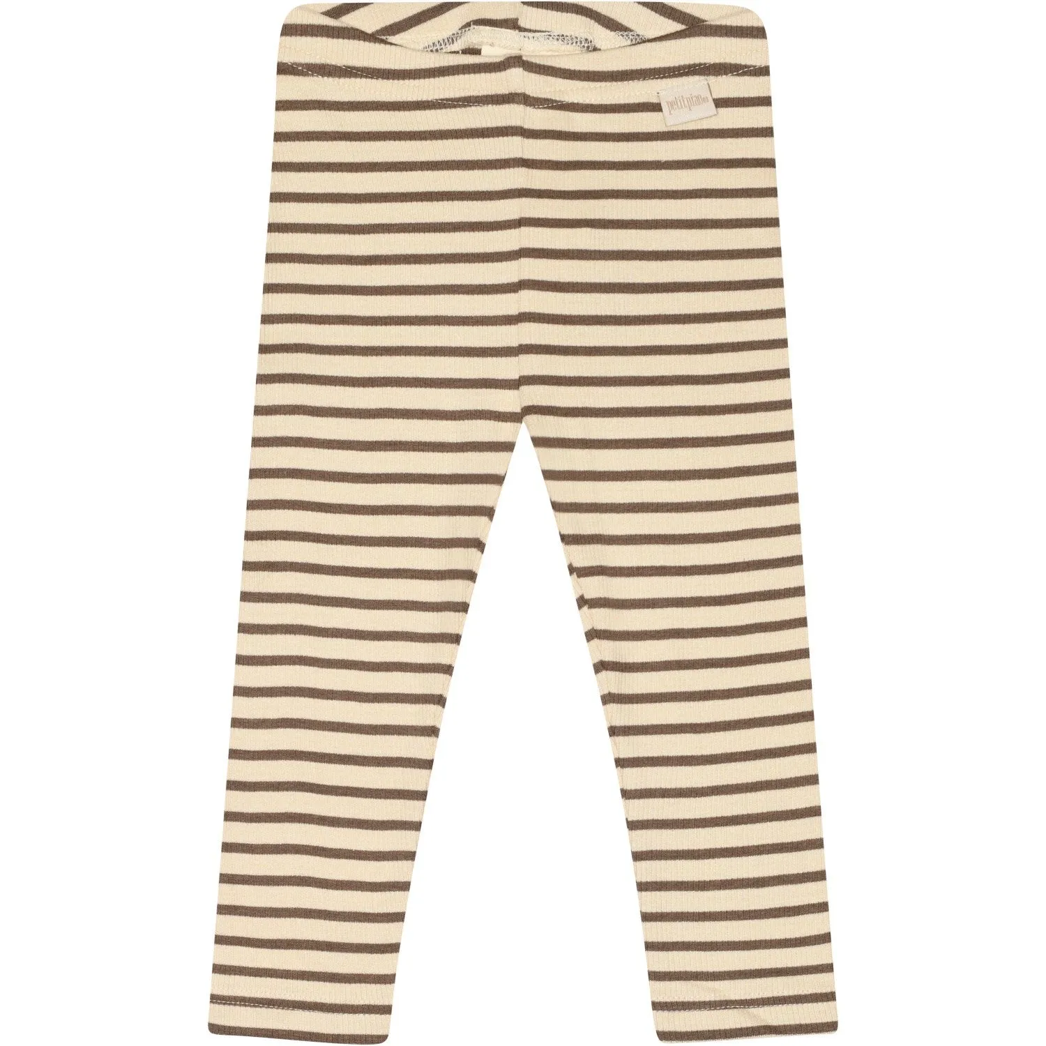 Stitch Petit Piao Chocolate Brown/Dark Off White Leggings Modal Striped Superior