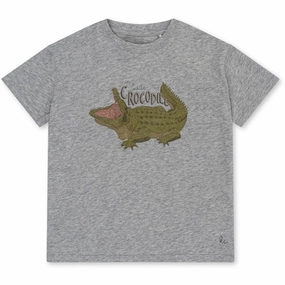 Stitch Konges Sljd Grey Melange Famo T-shirt Polyester