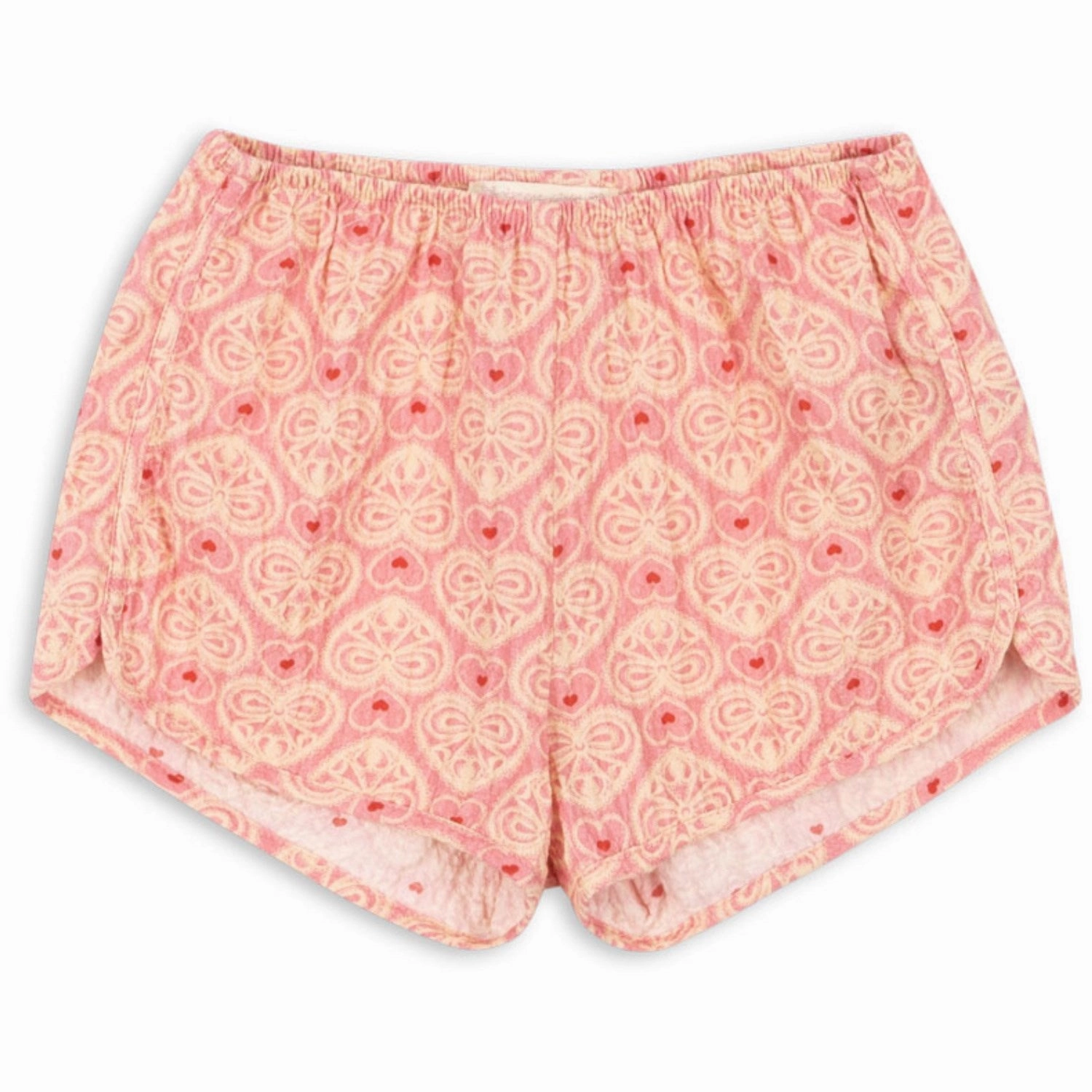 Stitch Konges Sljd Lacy Pink Ava Shorts Gots Embroidery