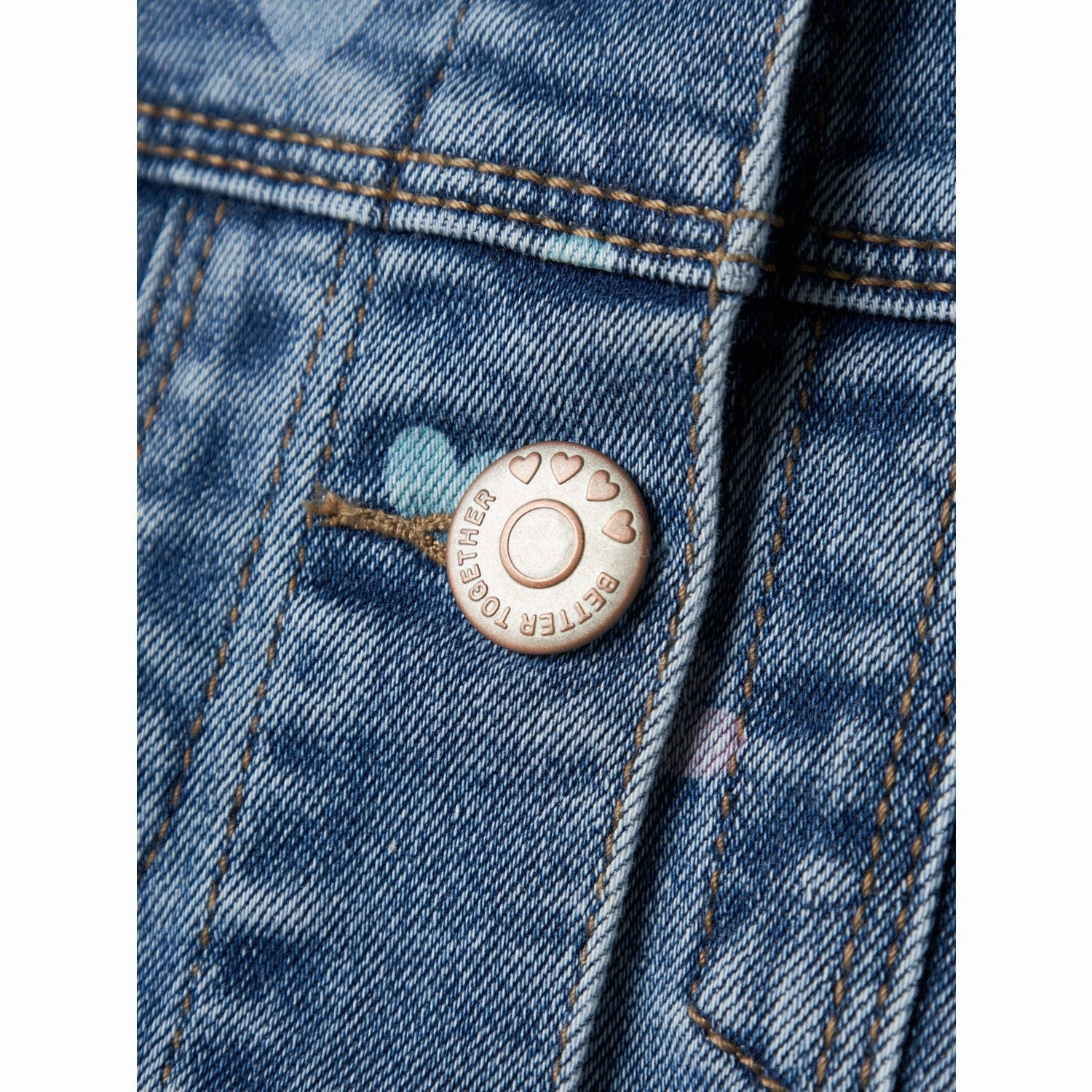 Stitch Name It Medium Blue Denim Heart Falula Denim Jacket