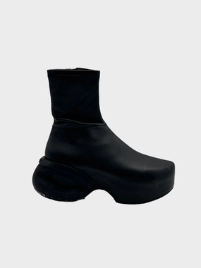 Stivali Show In Pelle Nera Con Suola Flat new arrival nike sandals for men new album releases this week new collection shoes
